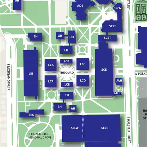 Map of Univ Of The Immaculate Concepcion in Uic Building, A .